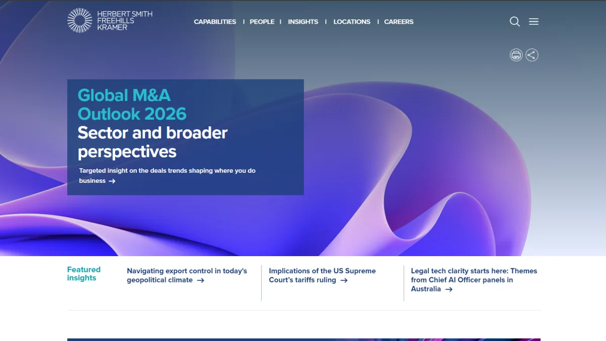 Herbert Smith Freehills Kramer (HSFK) – Corporate Website
