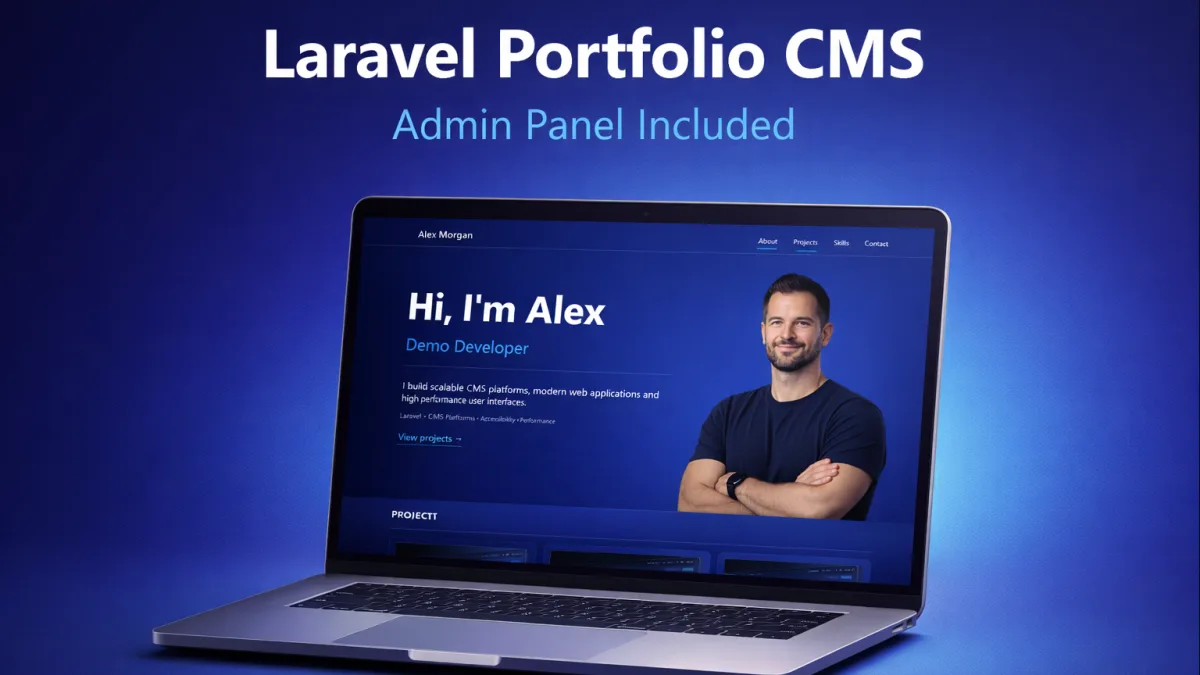 Laravel Portfolio CMS Template