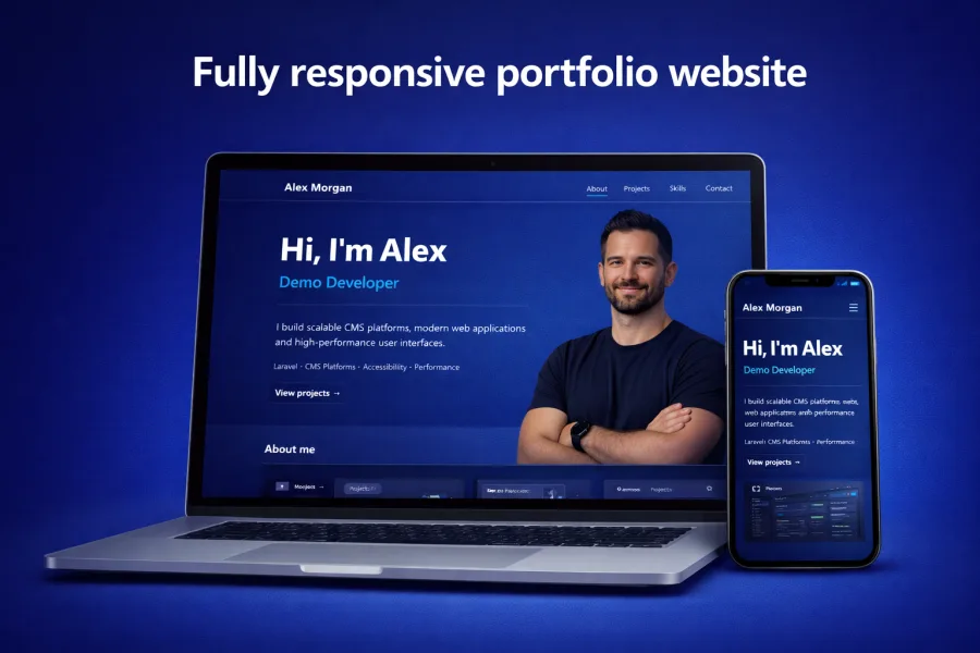 Laravel Portfolio CMS Template