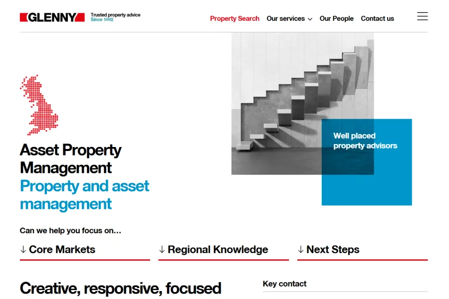 Glenny – Corporate Real Estate Website
