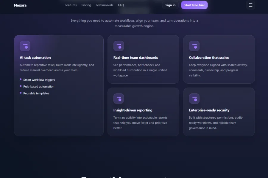 Modern SaaS Landing Template (Nexora)